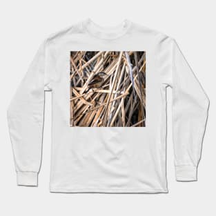 Marsh Wren in the Dry Reeds Long Sleeve T-Shirt